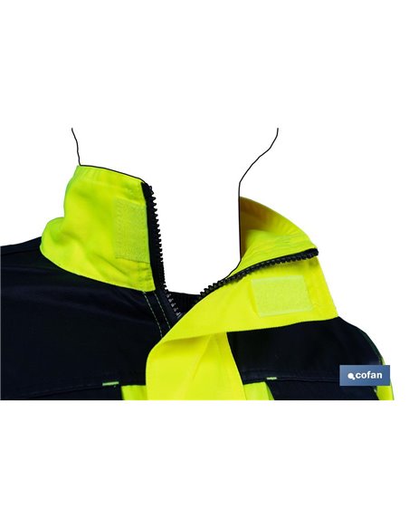 Chaqueta De Alta Visibilidad Modelo Vega Amarilla Y Azul Marino Talla Xl