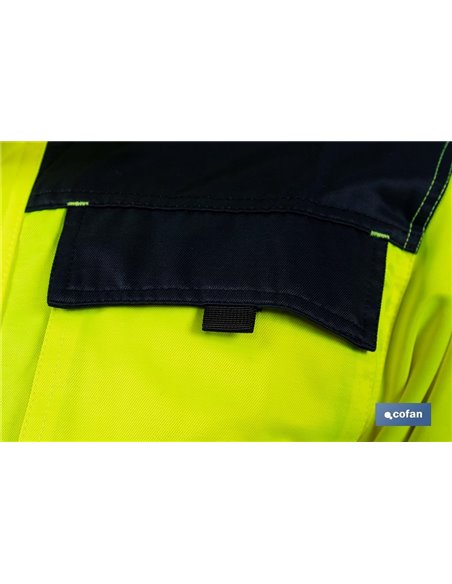 Chaqueta De Alta Visibilidad Modelo Vega Amarilla Y Azul Marino Talla Xl