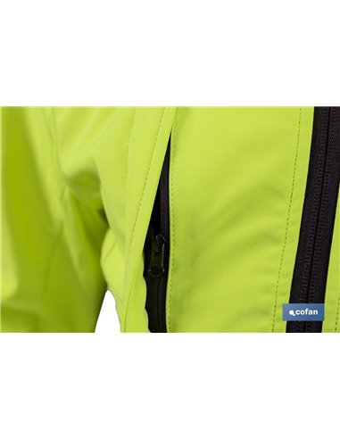 Softshell De Alta Visibilidad Modelo Alfa Centauri Amarillo Y Negro Talla Xxl