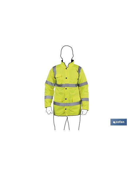 Parka De Alta Visibilidad Modelo Aldebarán Amarillo Talla M