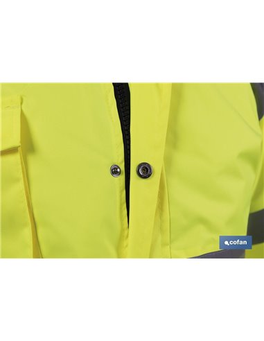 Parka De Alta Visibilidad Modelo Aldebarán Amarillo Talla M