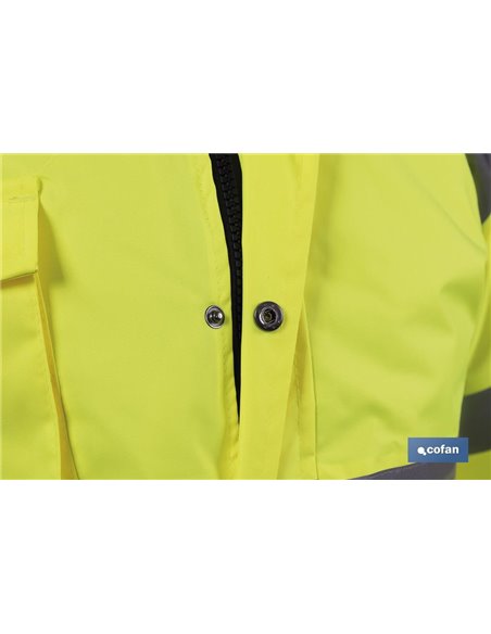 Parka De Alta Visibilidad Modelo Aldebarán Amarillo Talla M
