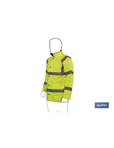Parka De Alta Visibilidad Modelo Aldebarán Amarillo Talla S
