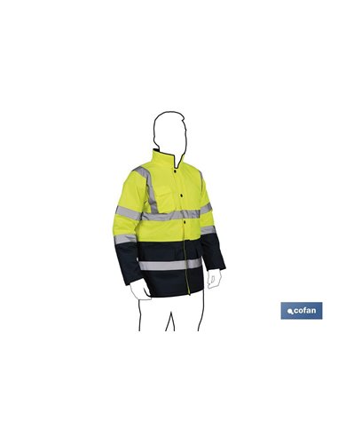 Parka De Alta Visibilidad Modelo Deneb Amarillo Y Azul Talla Xl