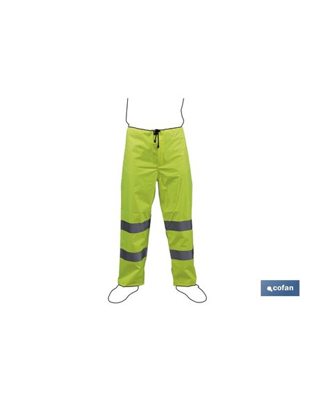 Pantalón De Lluvia De Alta Visibilidad Modelo Rigel Amarilla Talla M