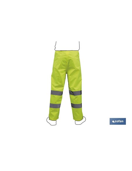 Pantalón De Lluvia De Alta Visibilidad Modelo Rigel Amarilla Talla M
