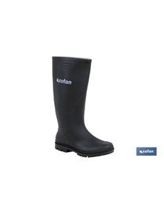 Bota de água alta em PVC preto tamanho 44