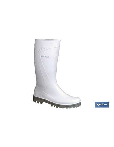 Bota de chuva em PVC branco tamanho 47