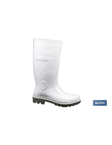 Bota Agua Alta Segur. S-4 Blanca T-45