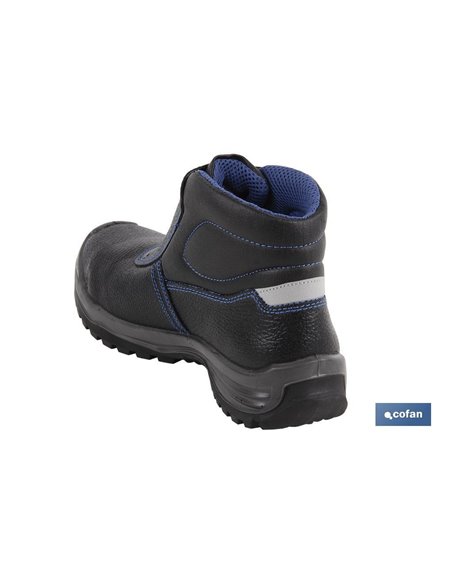 Bota Piel Negro Cierre Velcro S3 Modelo Urian T 42