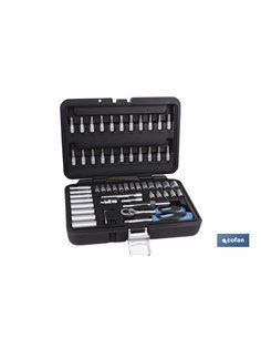 Maletin 57 Pcs Profesional Vasos Y Puntas 1/4