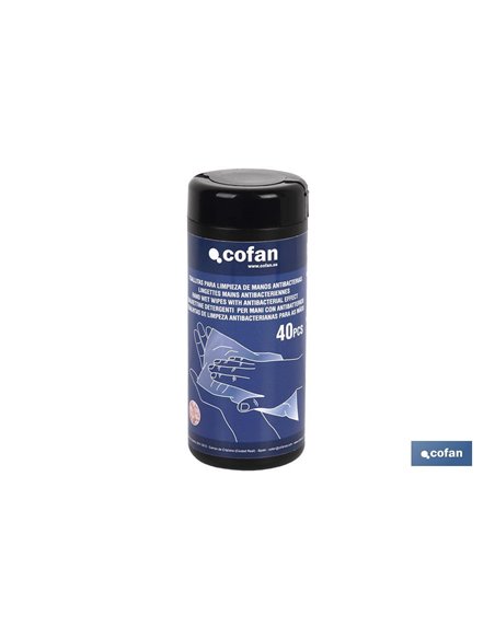 Toallitas Para Limpieza De Manos Antibacterias 40uds