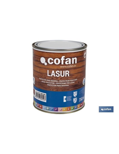 Lasur Protector Al Agua Para Madera Mate Teca 750 Ml