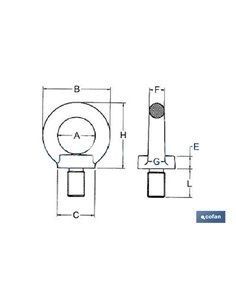 Anilla Elevacion Macho Din 580 M-30 Zn 2