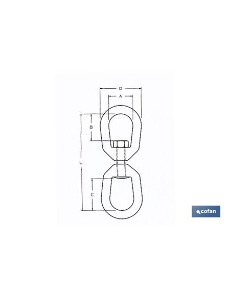 Torniquete Giratorio Reforzado 10mm