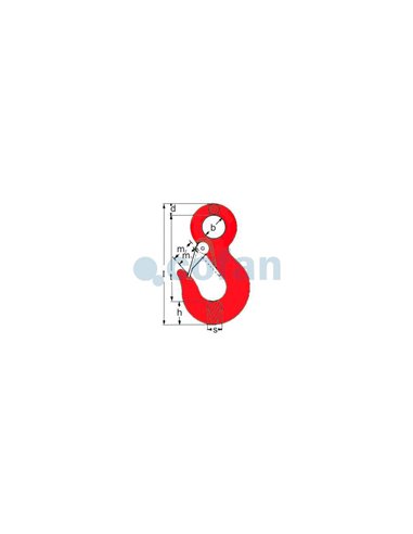Gancho con Seguro Alta Resistencia Tn-1,5