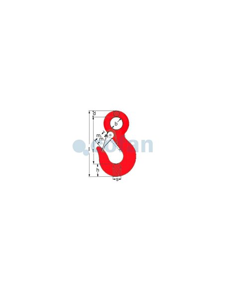 Gancho con Seguro Alta Resistencia Tn-4,5