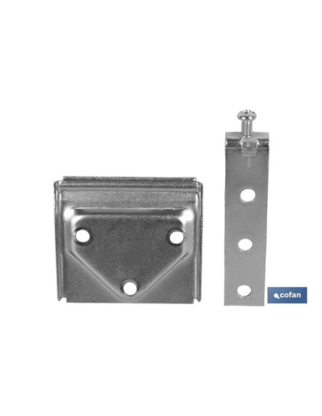Set Colgador De Armario Zincado 53 Mm