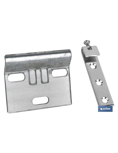 Set Colgador De Armario Zincado 60 Mm 