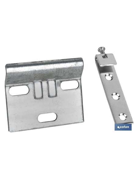 Set Colgador De Armario Zincado 60 Mm 