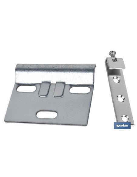 Set Colgador De Armario Zincado 60 Mm 