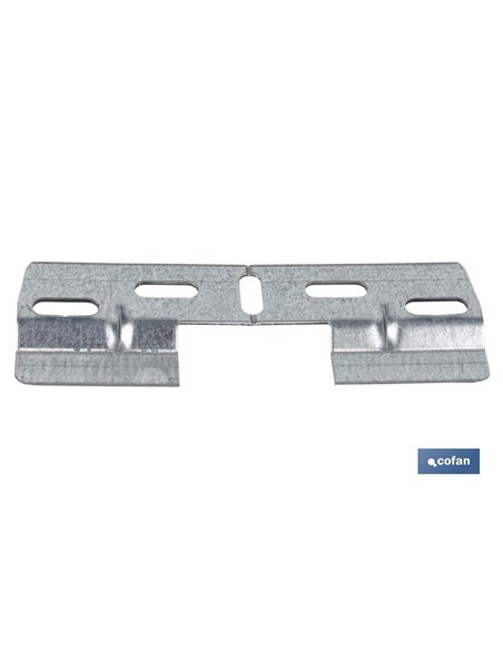 Placa Cabide Dupla 130 mm Com Furo 42 mm