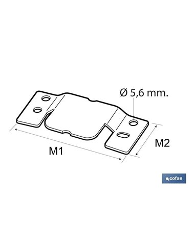 Set 2 Uds Chapa Anclaje Zincada 100 X 47 Mm