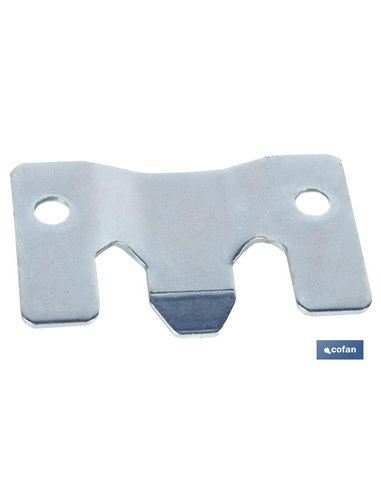 Set 2 Uds Chapa Anclaje Zincada 60 X 35 Mm