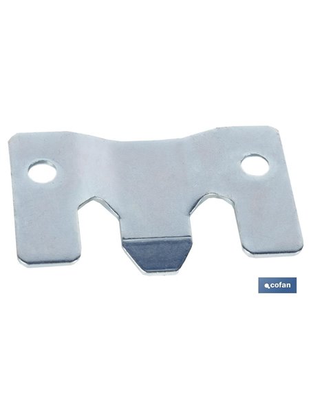Set 2 Uds Chapa Anclaje Zincada 60 X 35 Mm