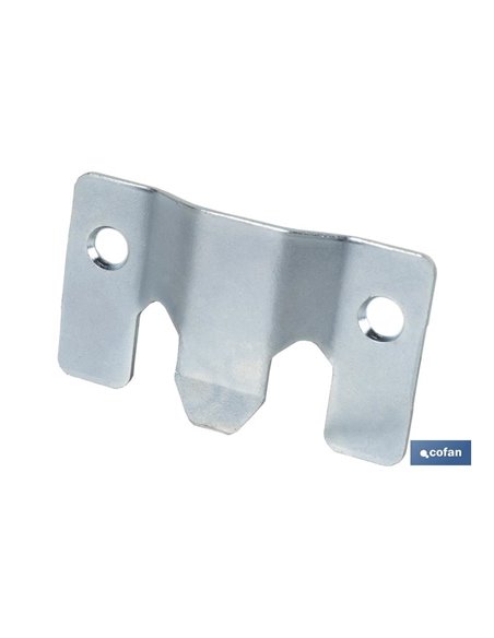 Set 2 Uds Chapa Anclaje Zincada 60 X 35 Mm