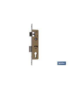 Cerradura De Embutir + Cerradero D85 E28 (Leva Corta) Níquel (Puertas De Metal)