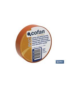 Cinta Aislante 180 Micras Naranja 19mmx20 Metros 2