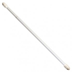 Suporte para cortina extensível oval branco 40-60 cm. (2 pedaços)