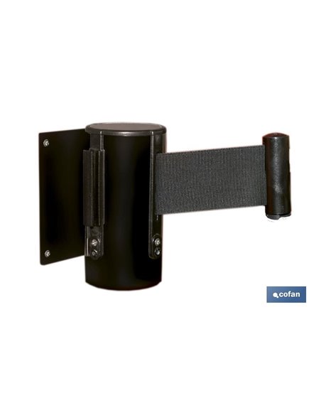 Soporte Pared Cinta Extensible Negra 2100 Mm Y Anclajes
