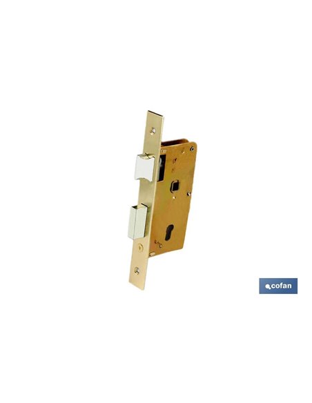 Mortise Lock + Striker D47 E60 Latão (Portas De Madeira)