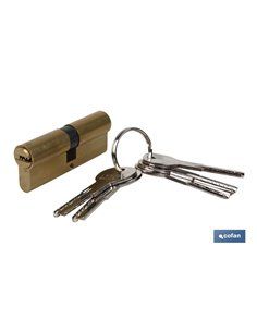 Cilindro Seguridad Doble Embrague 30/40 L. Larga-Latón