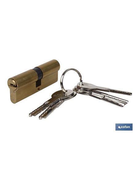 Cilindro Seguridad Doble Embrague 30/40 L. Larga-Latón