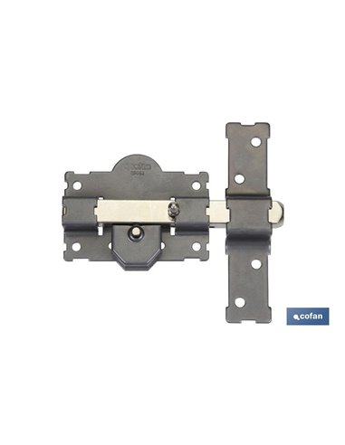Cerrojo Boton/Llave Pintado Gris R/105 - 70 Mm