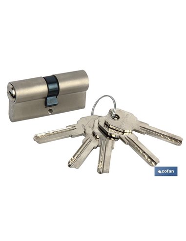 Cilindro De Seguridad De Latón Para Llave Normal 35/35 - Leva Larga