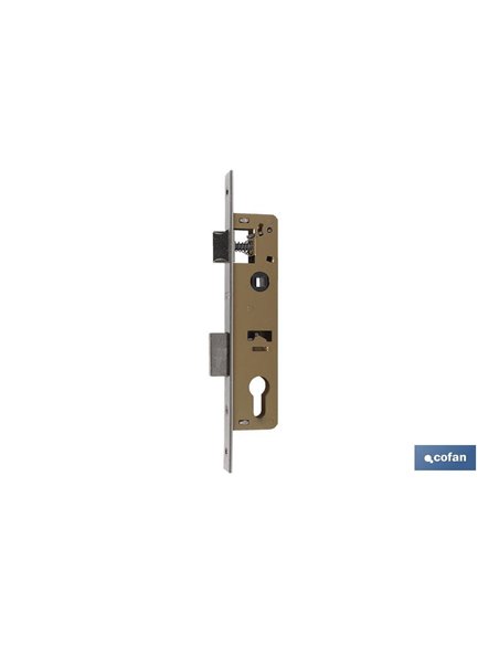 Cerradura Embutir+Cerradero D85 E20 F22 Níquel (para Metal)