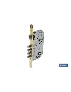 Mortise Lock 4 B-Round+D85 E50 Nickel Strike (para madeira)