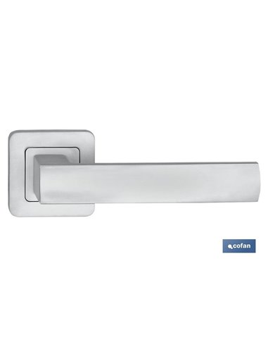Juego Manivela Aluminioberlinroseta Cuadarada Niquel