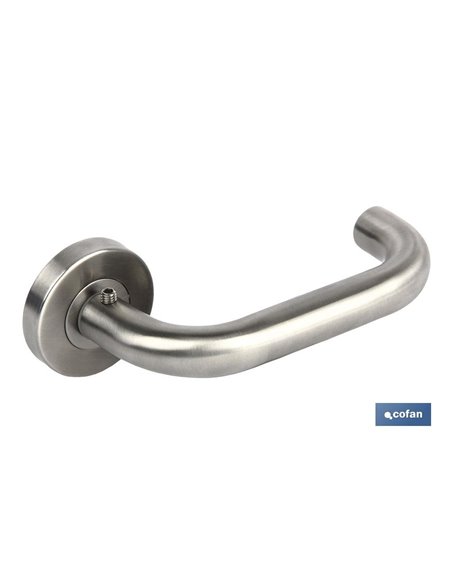 Juego Manivela Inox Paris Ss304 Roseta Redonda