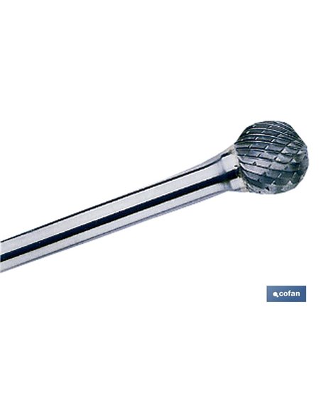 Rebarba rotativa esférica de 8 mm.