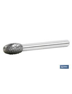 Rebarba rotativa oval de 6 mm.