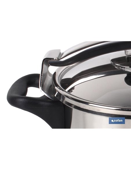 Olla Presion Inox Mod Polenta Inducción 4,5 Lt