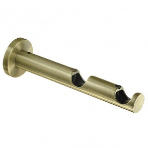 Suporte Duplo Zircônio 20 mm. Bronze Antigo