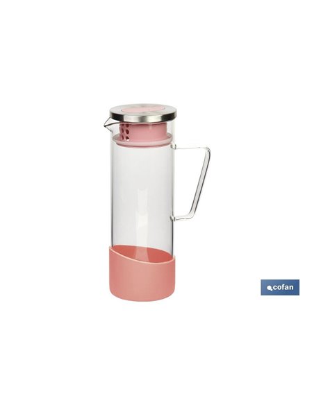 Jarro Borossilicato Modelo Tropical Rosa 1300ml