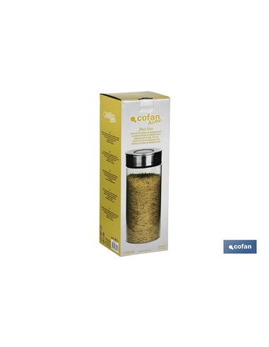 Frasco Borosilicato+Acero Modelo Cicer550ml