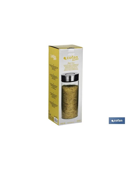 Frasco Borosilicato+Acero Modelo Cicer550ml